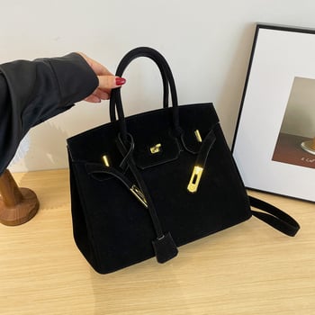 Γυναικεία ρετρό τσάντα crossbody σε τόνο πλατίνα, μεγάλη χωρητικότητα, PU δέρμα, ευρωαμερικάνικο στυλ, ιδανική για εργασία και καθημερινή χρήση.