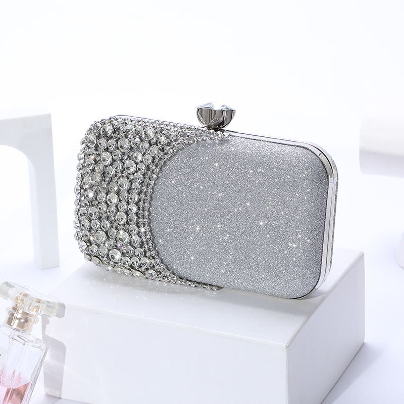 Dijamantima ukrašena ženska večernja torbica, ručna clutch za zabave i bankete, kozmetička torbica
