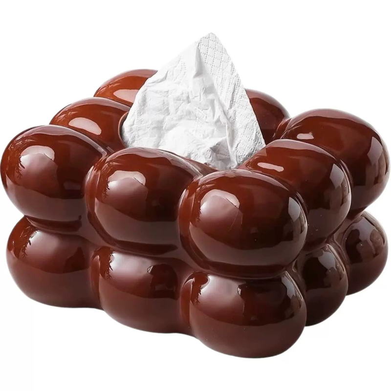 Nova keramička kutija za maramicu s marshmallow dizajnom za stol za blagovanje – diskretan luksuz kućni ukras za dnevni boravak