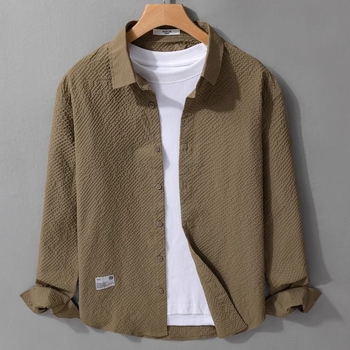 2026 muška košulja s dugim rukavima, jednobojna, casual stil, ležerni kroj