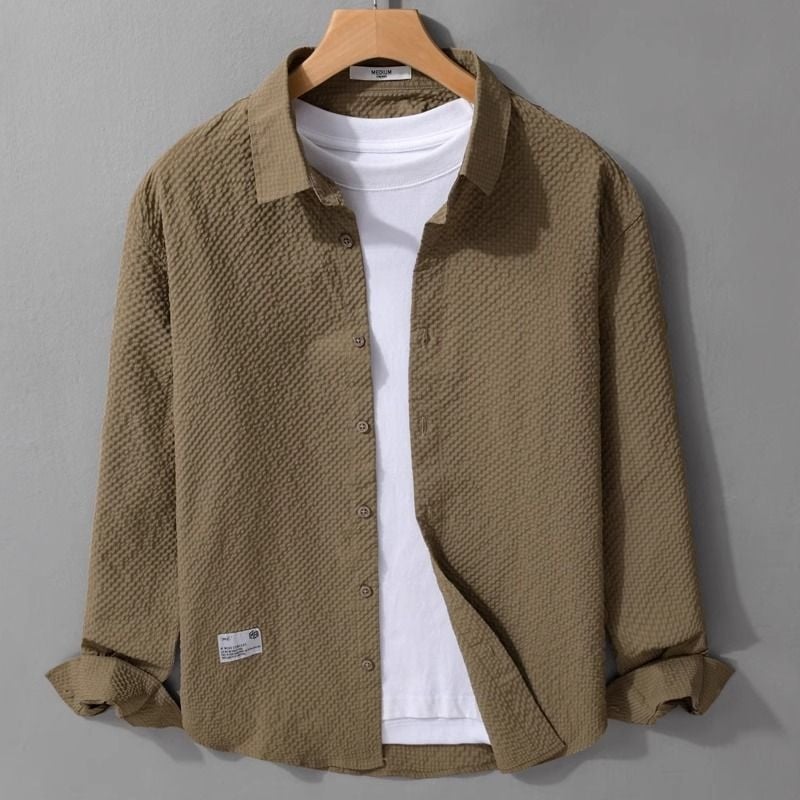 2026 muška košulja s dugim rukavima, jednobojna, casual stil, ležerni kroj