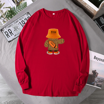 Muški T‑shirt s dugim rukavom i okruglim izrezom, ležernog jesenskog stila, plus veličina