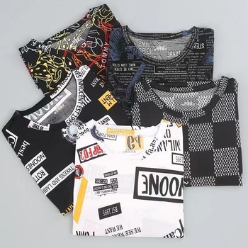 Prilagođeni ice silk muški kratki T-shirt, ljeto, opušten kroj, okrugli izrez, moderan visoko-kvalitetni stil