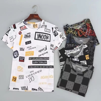 Prilagođeni ice silk muški kratki T-shirt, ljeto, opušten kroj, okrugli izrez, moderan visoko-kvalitetni stil