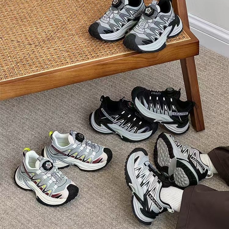 Gyerekeknek készült kültéri túracipő, légáteresztő, uniszex, őszi-téli szezonra, dad shoes stílusú Hameddy