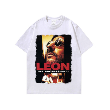 Muško pamučno T-shirt s tiskom klasičnog nostalgičnog filma, 260 g težine, istrošeni efekt, kratke rukave, ulični hip-hop stil
