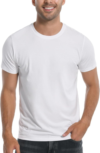 Ανδρικό βαμβακερό T‑shirt, εξαιρετικά απαλό μονόχρωμο, εκτύπωση με γράμματα, μακρύ μανίκι, χαλαρή γραμμή, Κορεάτικο στυλ