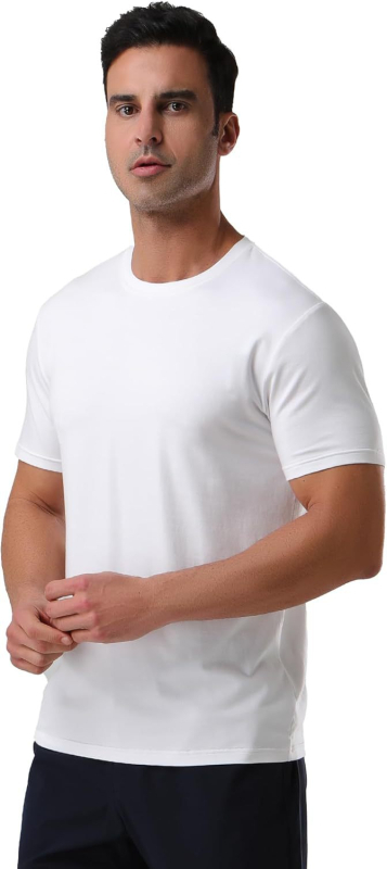 Ανδρικό βαμβακερό T‑shirt, εξαιρετικά απαλό μονόχρωμο, εκτύπωση με γράμματα, μακρύ μανίκι, χαλαρή γραμμή, Κορεάτικο στυλ