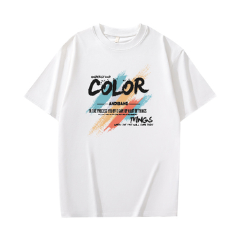 Ανδρικό κοντομάνικο T-shirt από 100% βαμβάκι, στρογγυλός λαιμός, άνετη γραμμή, καλοκαίρι 2025