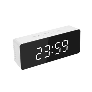 Ceas deșteptător cu oglindă și afișaj LED – multifuncțional, cu termometru, calendar, lampă de noapte și oglindă cosmetică; alimentare prin baterie sau la priză; ideal pentru elevi