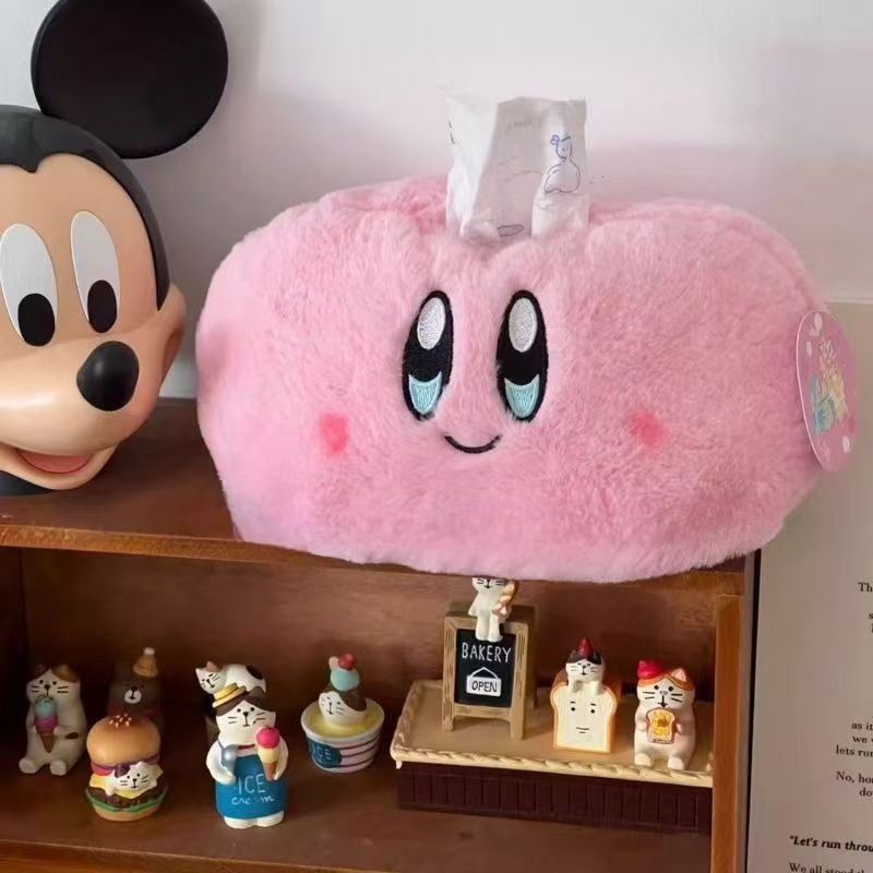 Kirby kutija za papirnate maramice, pliš, sladak crtani dizajn
