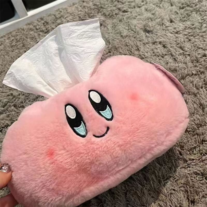 Kirby kutija za papirnate maramice, pliš, sladak crtani dizajn