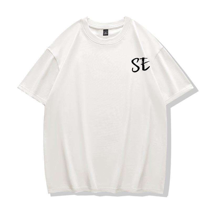 100% βαμβακερό ανδρικό κοντομάνικο T‑shirt, στρογγυλή λαιμόκοψη, χαλαρή γραμμή, στυλ Harajuku, εκτύπωση με γράμματα, Καλοκαίρι 2023