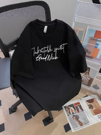 Új sötét stílusú graffiti ötágú csillag rövid ujjú póló férfiaknak, nyár, laza szabás, streetwear
