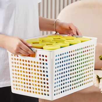 Košara za skladištenje u japanskom stilu, plastična, za dokumente, sitnice, grickalice, kuhinju i igračke