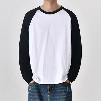 Muška majica s raglan rukavima, 240 g guste pamuka – streetwear hip-hop s blokovima boja