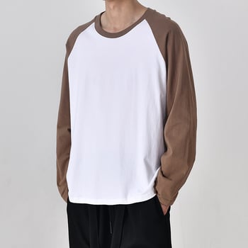 Muška majica s raglan rukavima, 240 g guste pamuka – streetwear hip-hop s blokovima boja