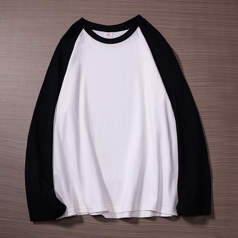 Muška majica s raglan rukavima, 240 g guste pamuka – streetwear hip-hop s blokovima boja