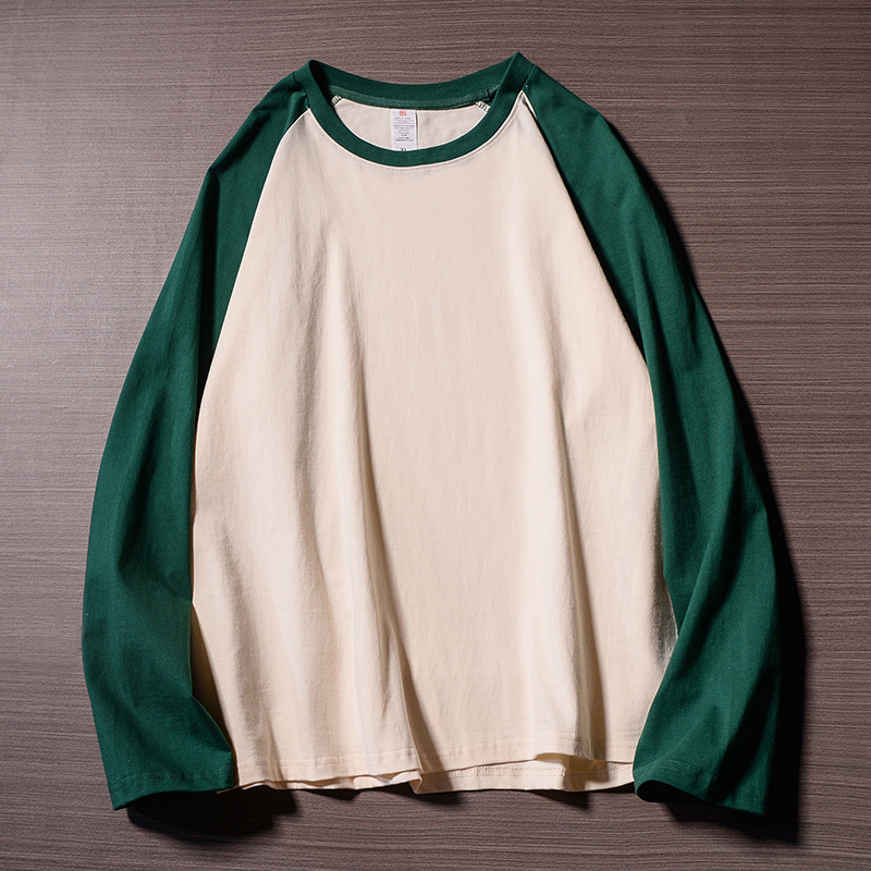 Muška majica s raglan rukavima, 240 g guste pamuka – streetwear hip-hop s blokovima boja