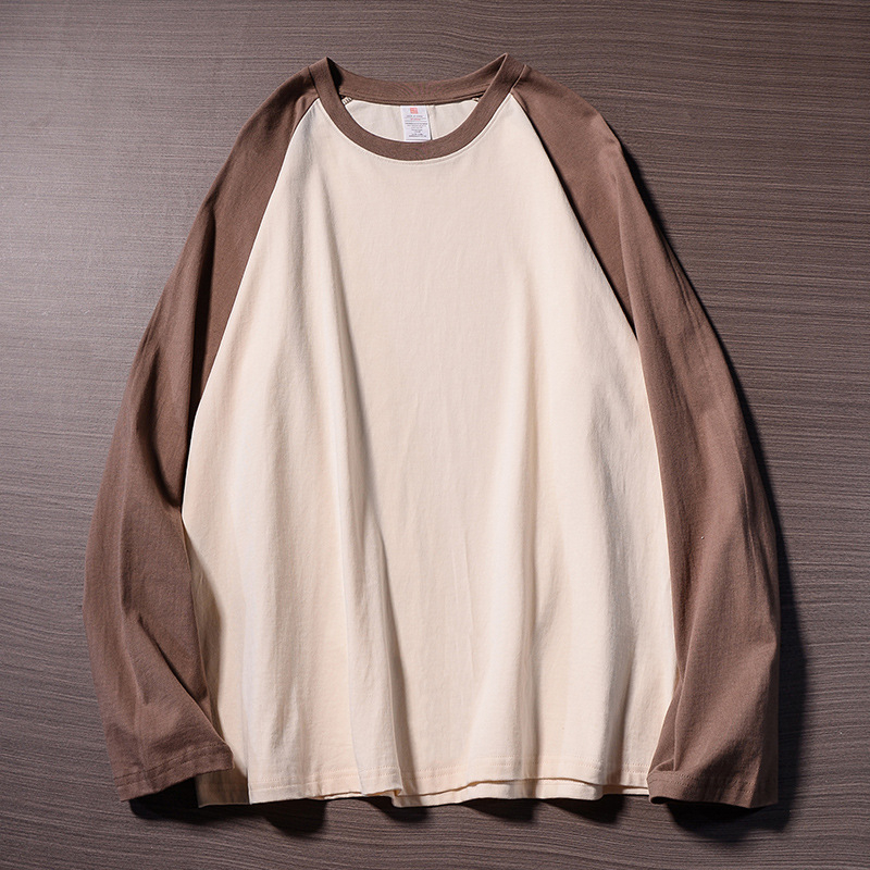 Muška majica s raglan rukavima, 240 g guste pamuka – streetwear hip-hop s blokovima boja