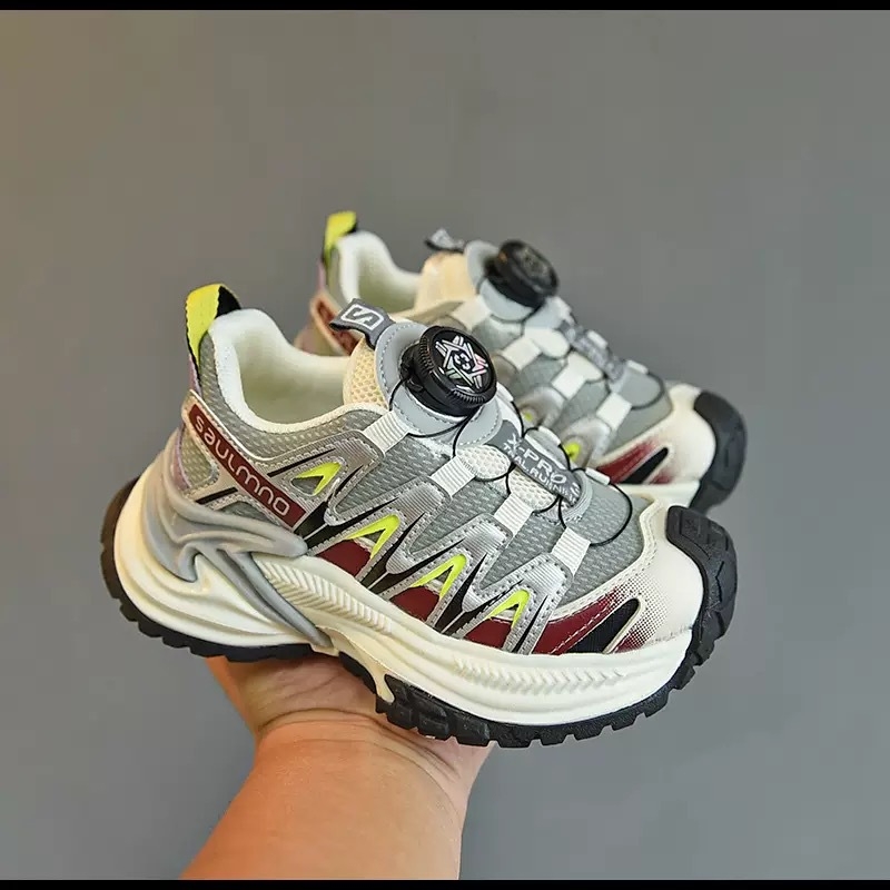 Dječje sportske tenisice 2025. jesensko-zimske, unisex dad shoes, prozračne, protuklizne, s rotirajućim zatvaračem za obuvanje