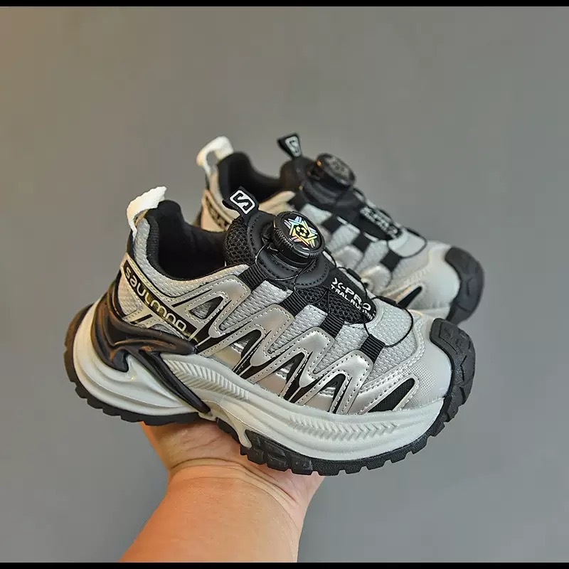 Dječje sportske tenisice 2025. jesensko-zimske, unisex dad shoes, prozračne, protuklizne, s rotirajućim zatvaračem za obuvanje