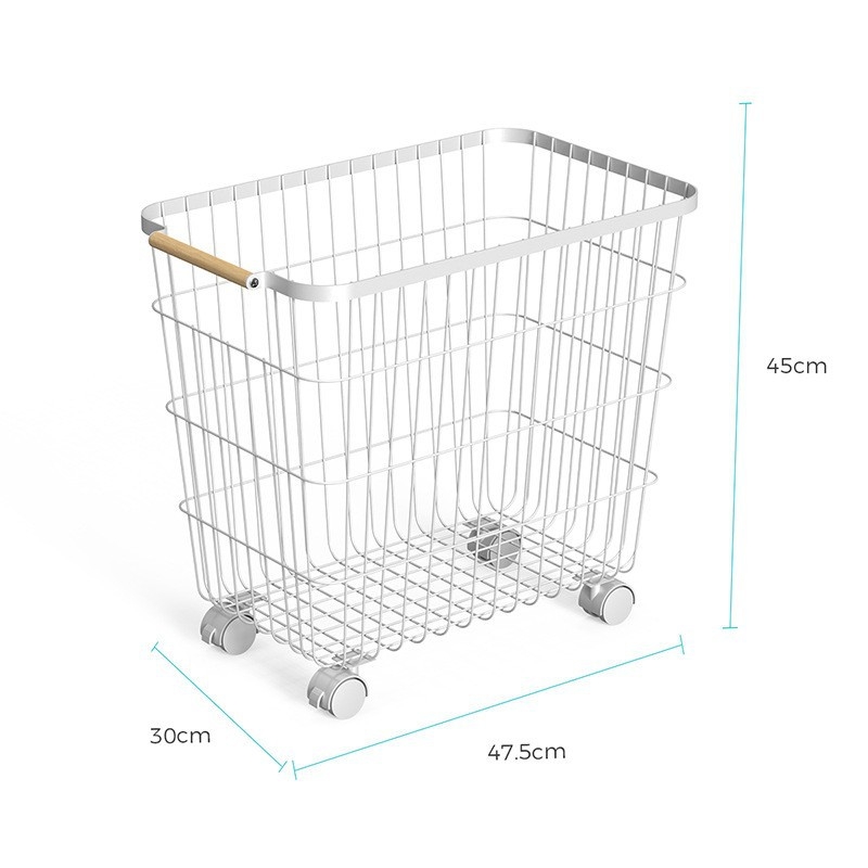 Košara za rublje s kotačićima, tekstilna, prijenosna, za spavaću sobu i kupaonicu