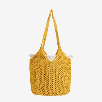 Pletena torba preko jednog ramena, velika kapaciteta, casual stil za plažu