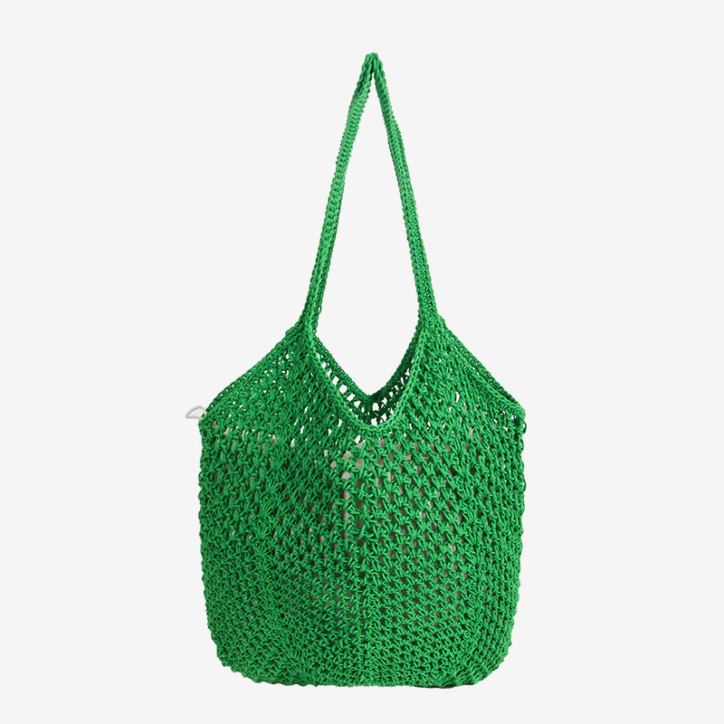Pletena torba preko jednog ramena, velika kapaciteta, casual stil za plažu