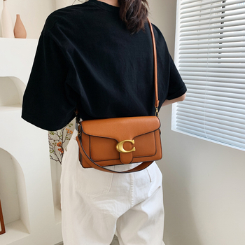 Γυναικεία τσάντα PU για crossbody με διπλούς ιμάντες, μικρή τετράγωνη τσάντα, μοντέλο 2026