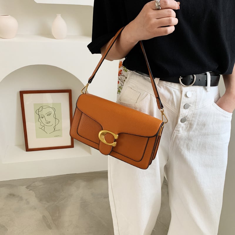 Γυναικεία τσάντα PU για crossbody με διπλούς ιμάντες, μικρή τετράγωνη τσάντα, μοντέλο 2026