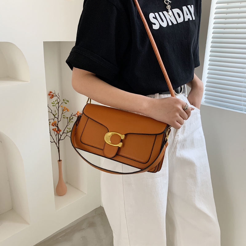 Γυναικεία τσάντα PU για crossbody με διπλούς ιμάντες, μικρή τετράγωνη τσάντα, μοντέλο 2026