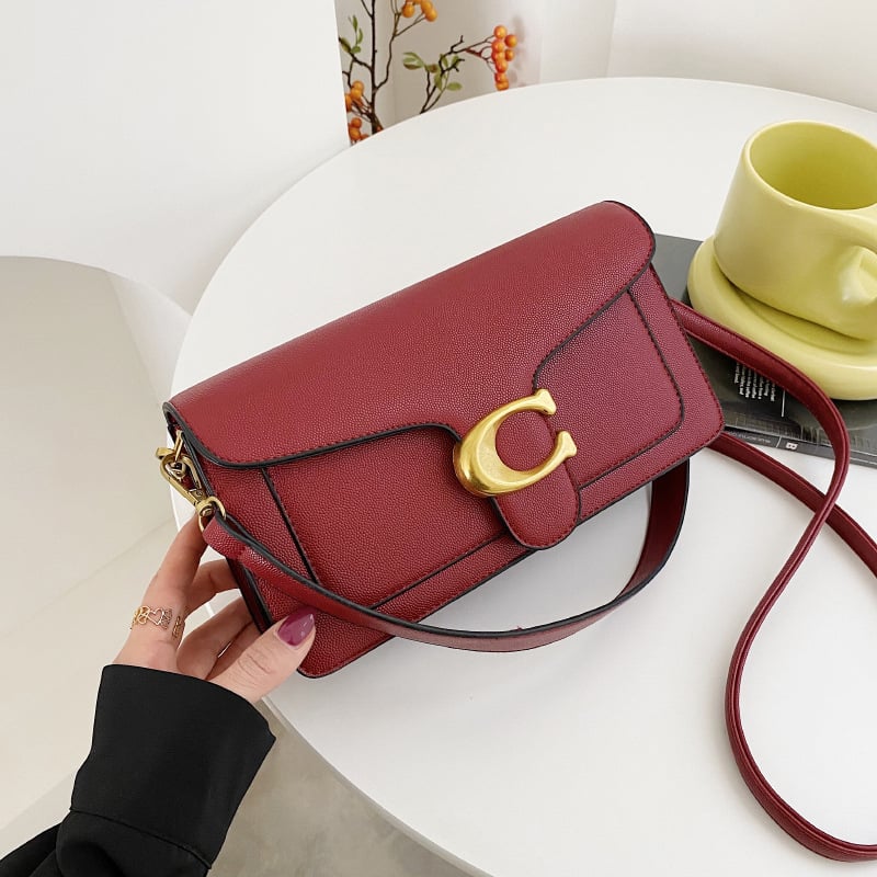 Γυναικεία τσάντα PU για crossbody με διπλούς ιμάντες, μικρή τετράγωνη τσάντα, μοντέλο 2026