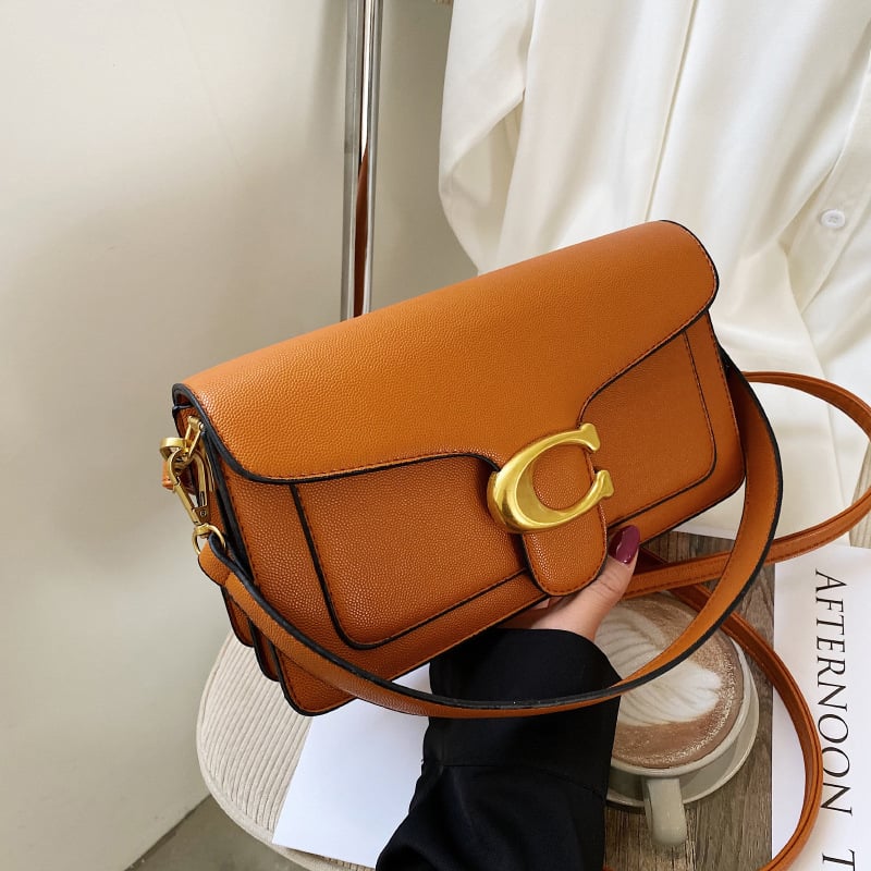Γυναικεία τσάντα PU για crossbody με διπλούς ιμάντες, μικρή τετράγωνη τσάντα, μοντέλο 2026