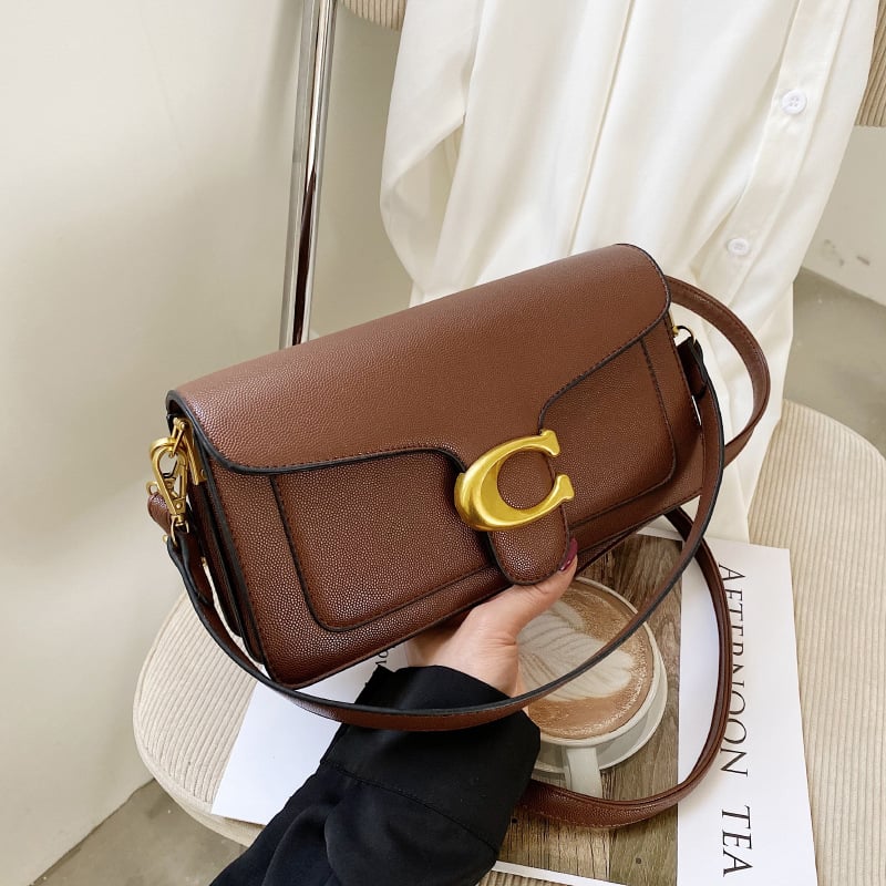 Γυναικεία τσάντα PU για crossbody με διπλούς ιμάντες, μικρή τετράγωνη τσάντα, μοντέλο 2026