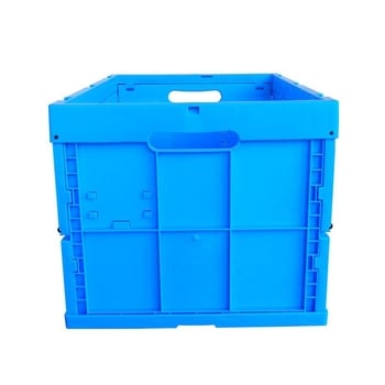 Velika sklopiva plastična kutija za skladištenje s poklopcem, 60L, za skladištenje i logistiku, prijenosna i otporna na prašinu.