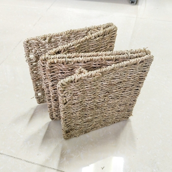 Nordijski sklopivi pleteni koš za pranje rublje za kućno skladištenje, imitacija ratana; veličine: veliki 30×30×30 cm, mali 26×26×27 cm.