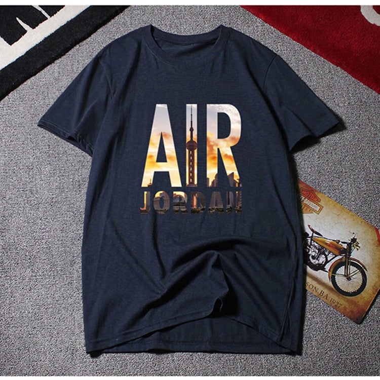 2020 Ανδρικό κοντομάνικο T‑shirt σε κορεάτικό στυλ, χαλαρή εφαρμογή, βαμβακερό με εκτύπωση γραμμάτων
