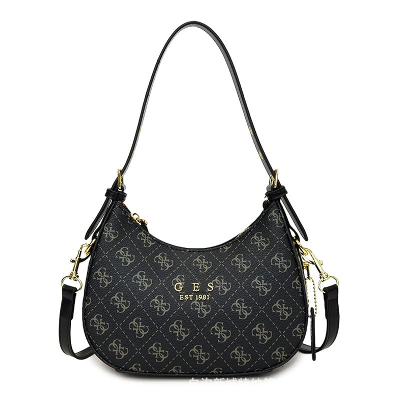 Γυναικεία τσάντα PU crossbody με σχέδιο σε σχήμα φεγγαριού, μικρού μεγέθους, καλοκαίρι 2025
