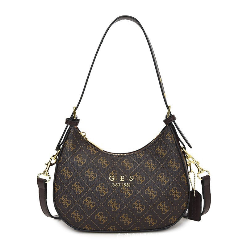 Γυναικεία τσάντα PU crossbody με σχέδιο σε σχήμα φεγγαριού, μικρού μεγέθους, καλοκαίρι 2025