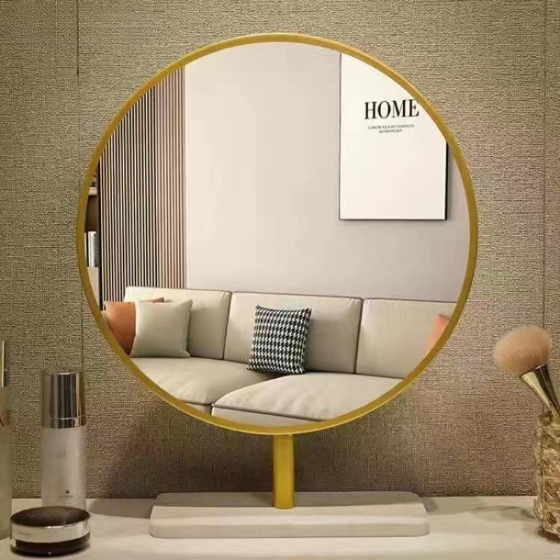 Kerek sminktükör, minimalistán modern dizájn, asztali használatra diákotthonokban és irodákban