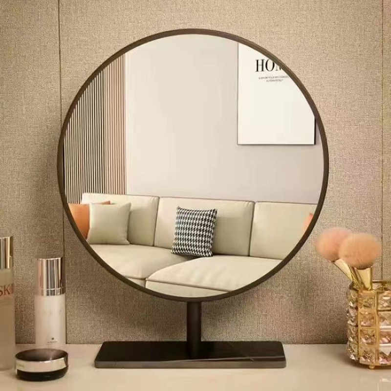 Kerek sminktükör, minimalistán modern dizájn, asztali használatra diákotthonokban és irodákban
