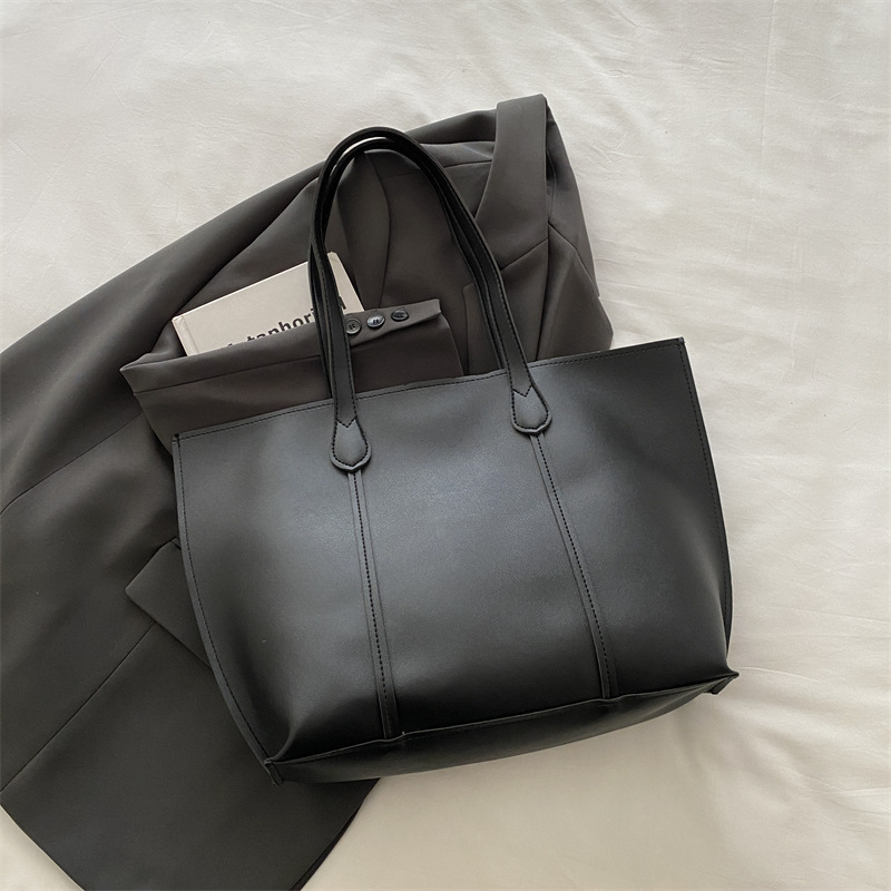 Ženska tote torba velikog kapaciteta, 2024 nova moda retro gradska svakodnevna torba, PU materijal, bucket oblik, zatvarač, srednja veličina, dvostruke naramenice