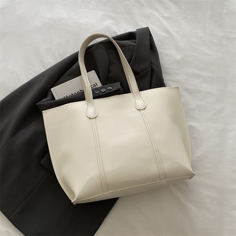 Ženska tote torba velikog kapaciteta, 2024 nova moda retro gradska svakodnevna torba, PU materijal, bucket oblik, zatvarač, srednja veličina, dvostruke naramenice