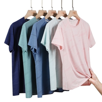Tricou bărbați cu mânecă scurtă, uscare rapidă, material ice-silk pentru vară, respirabil, croială lejeră, versiune pentru cupluri