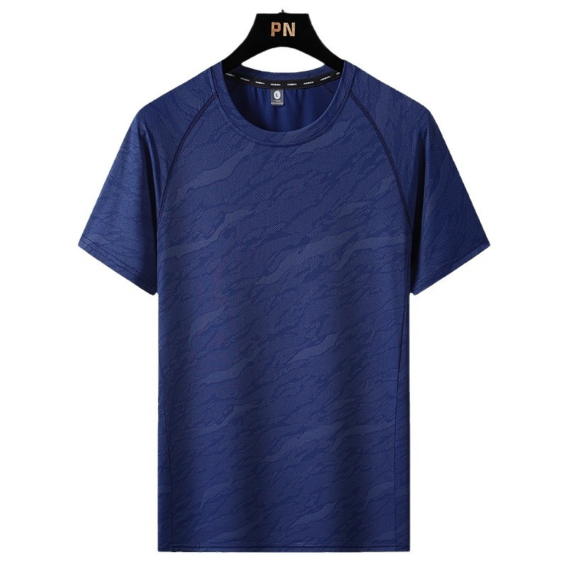 Tricou bărbați cu mânecă scurtă, uscare rapidă, material ice-silk pentru vară, respirabil, croială lejeră, versiune pentru cupluri