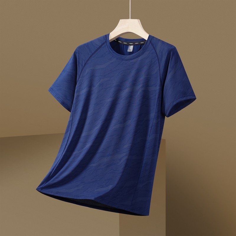 Tricou bărbați cu mânecă scurtă, uscare rapidă, material ice-silk pentru vară, respirabil, croială lejeră, versiune pentru cupluri