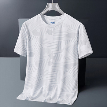 Ανδρικό κοντομάνικο T-shirt με καμουφλάζ, δροσερή αίσθηση, γρήγορο στέγνωμα, καλοκαίρι