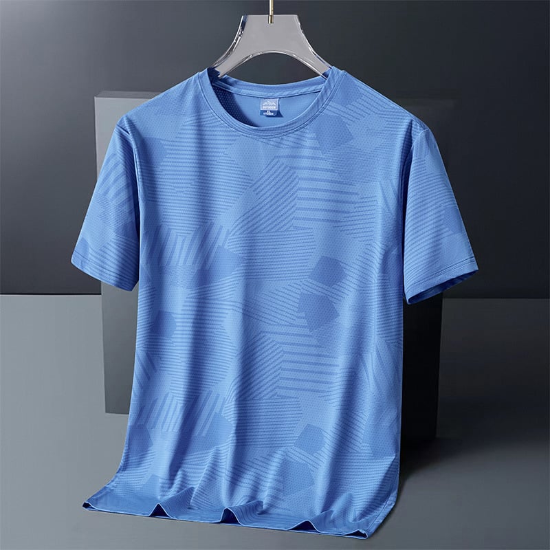 Ανδρικό κοντομάνικο T-shirt με καμουφλάζ, δροσερή αίσθηση, γρήγορο στέγνωμα, καλοκαίρι