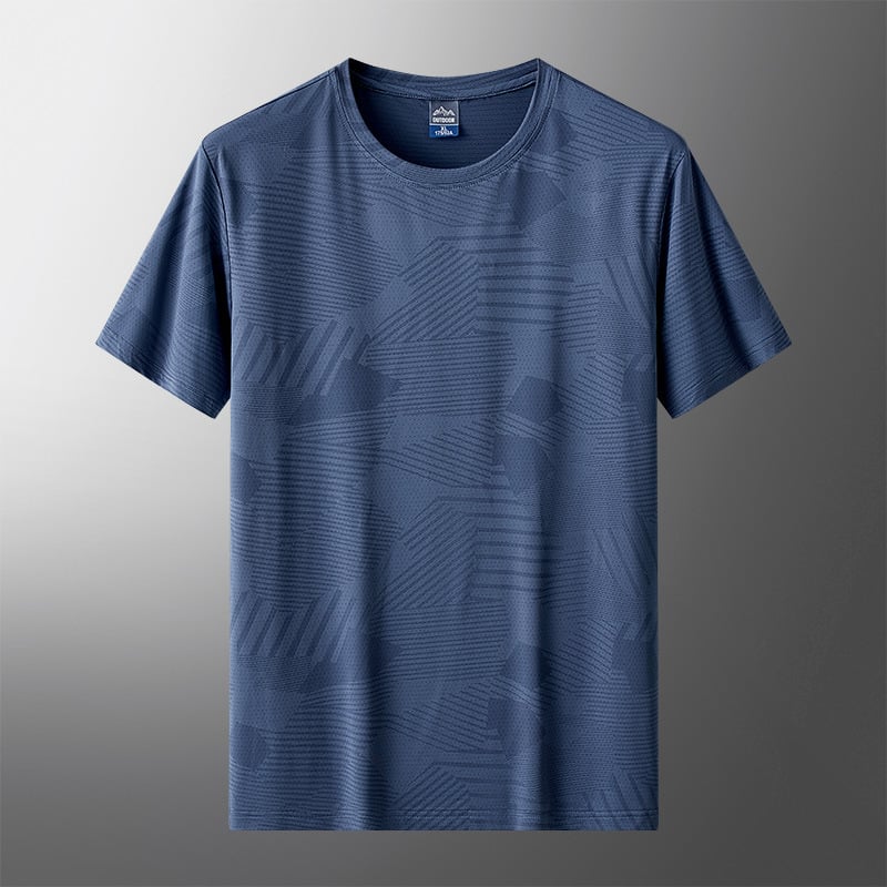 Ανδρικό κοντομάνικο T-shirt με καμουφλάζ, δροσερή αίσθηση, γρήγορο στέγνωμα, καλοκαίρι